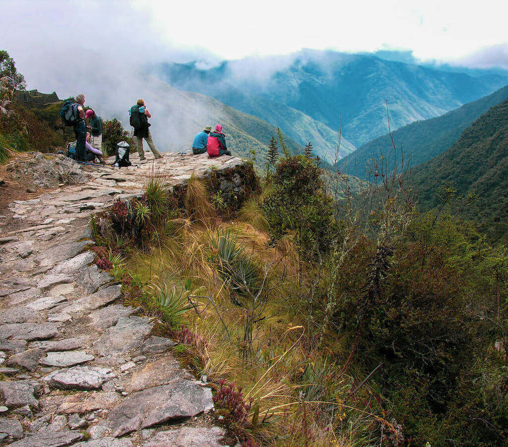 Inca Trail hike and the mountains view