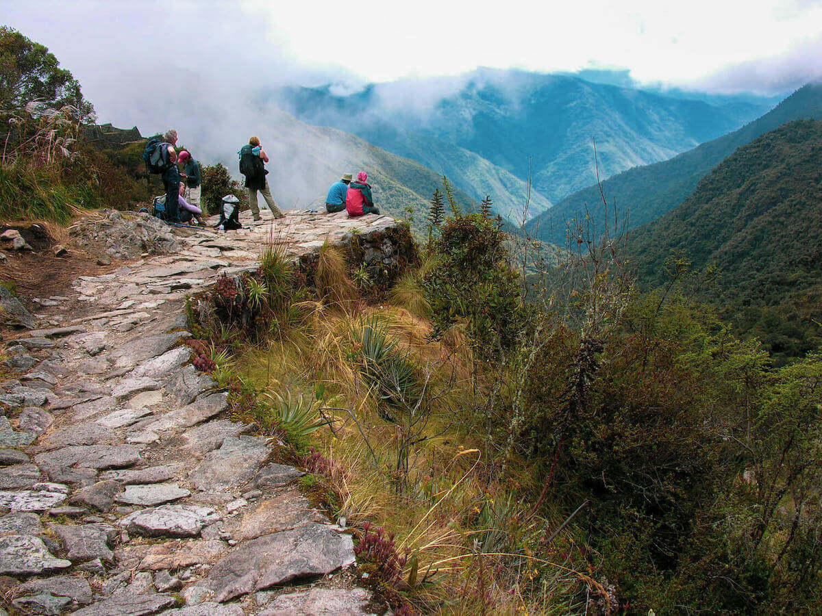 Inca Trail hike and the mountains view