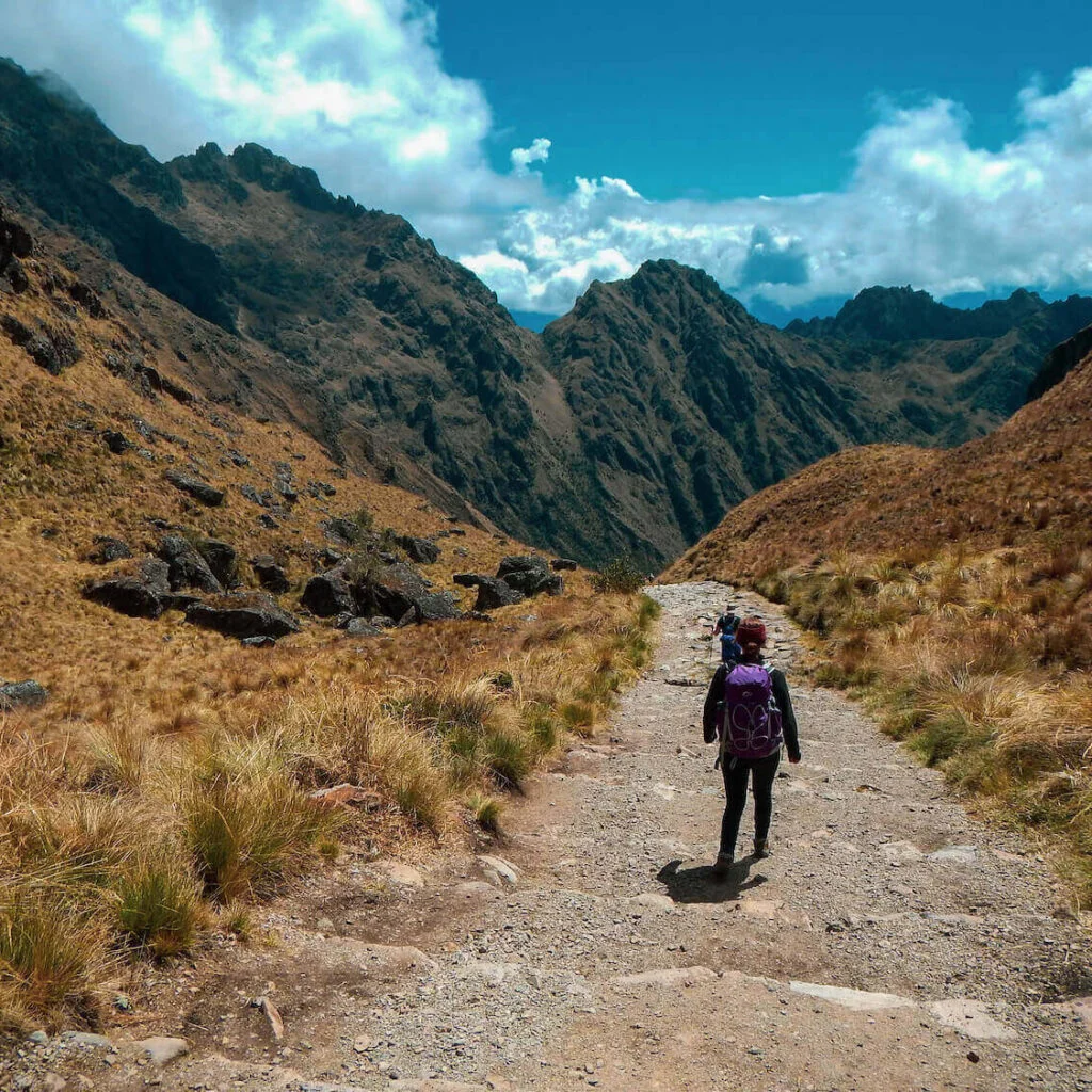 The Inca Trail in the mountains