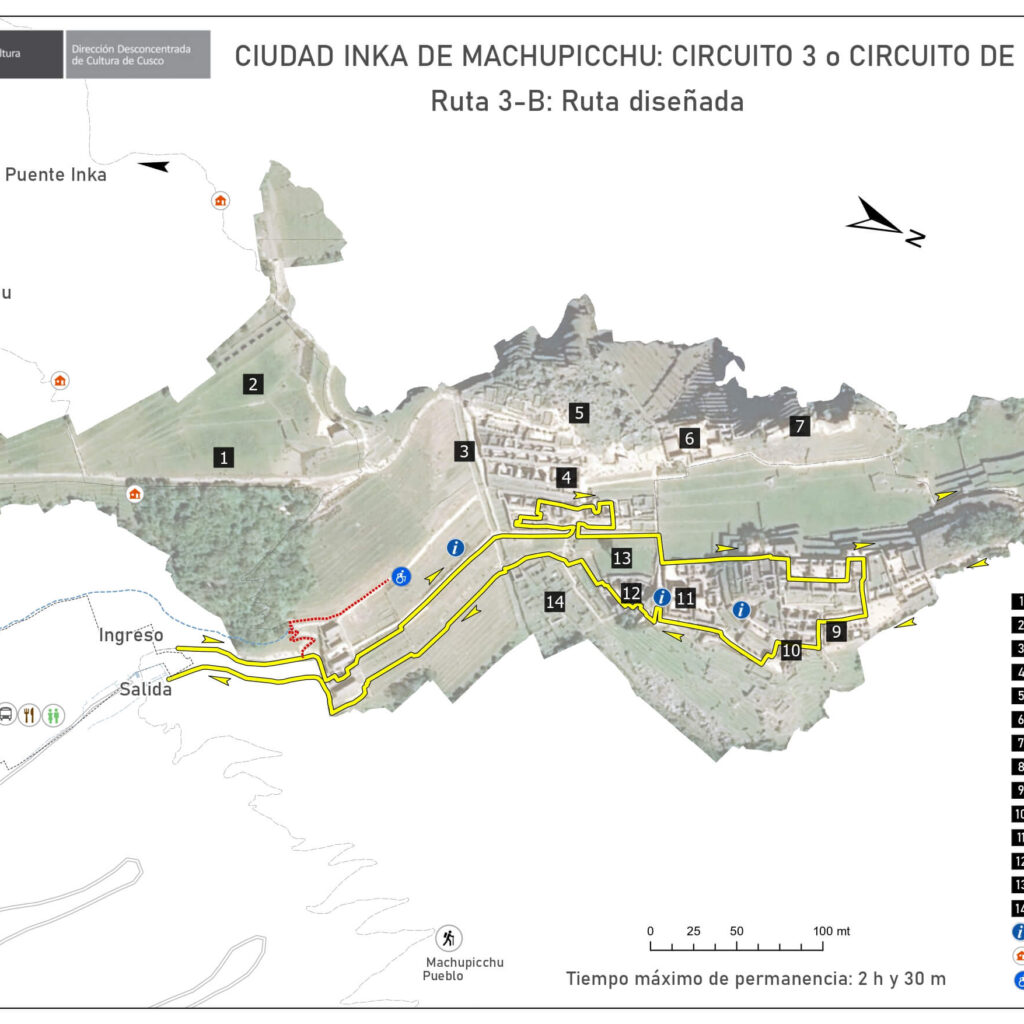 Circuit 3-B - Machu Picchu Royal Route Map