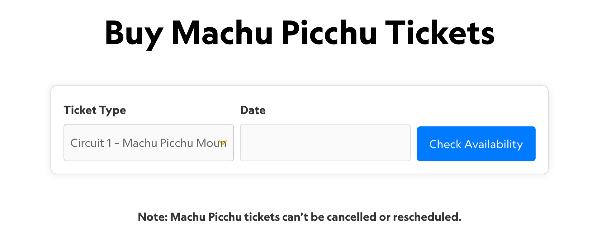 Machu Picchu Tickets Official Entrance Ticket New Circuits 2024