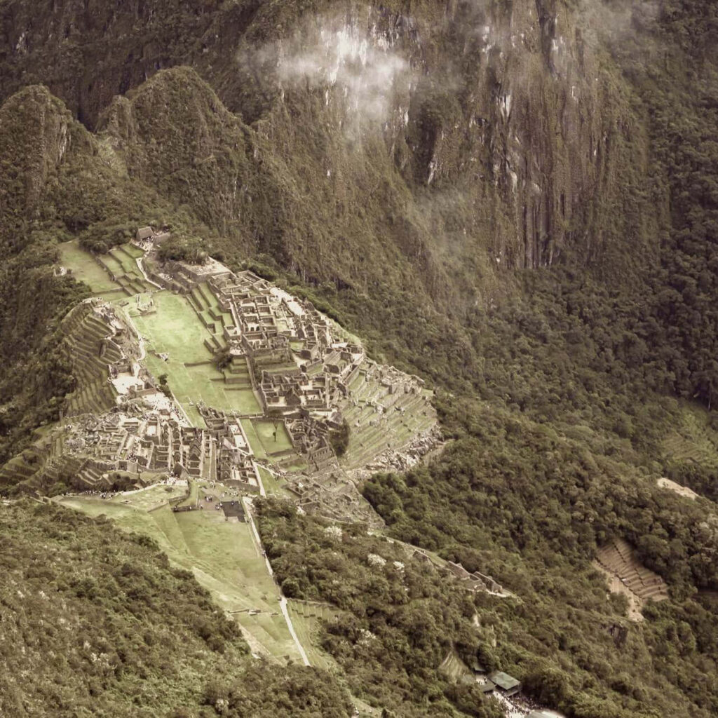 Historic Sanctuary Of Machu Picchu from top